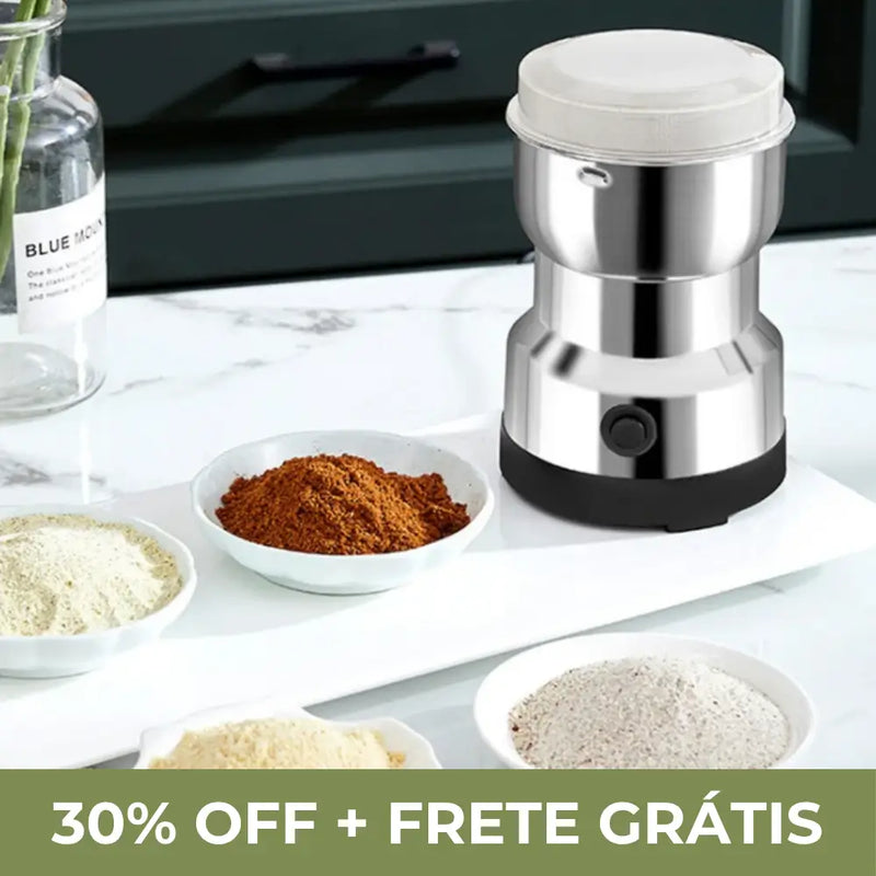 Moedor de Grãos Elétrico - Grano Fino | Café e Temperos Moídos com Um Toque